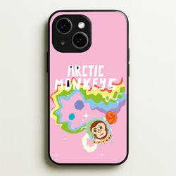 A Monkeys - Pink  - Arctic Monkeys Phone Case for iPhone 15
