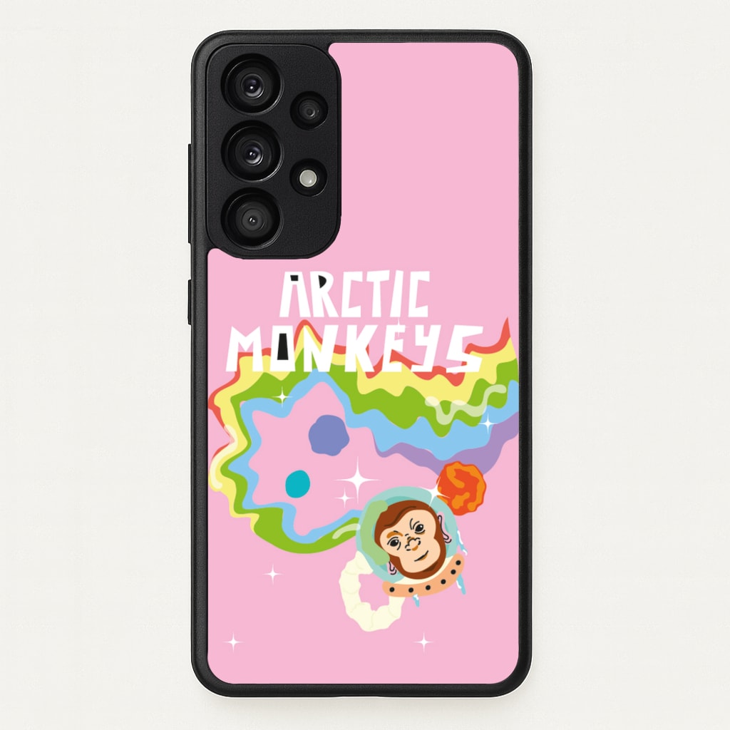A Monkeys - Pink  - Arctic Monkeys Phone Case for Galaxy A53