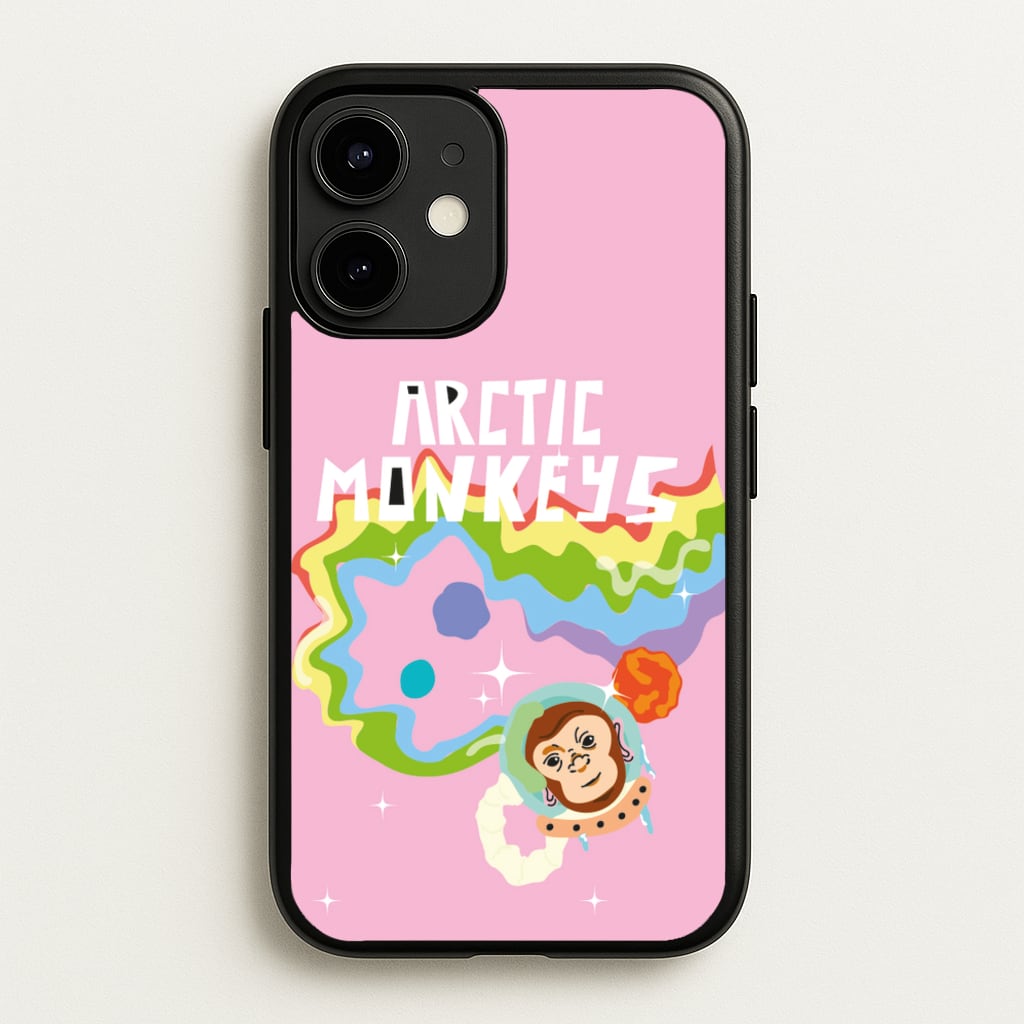 A Monkeys - Pink  - Arctic Monkeys Phone Case for iPhone 12 Mini