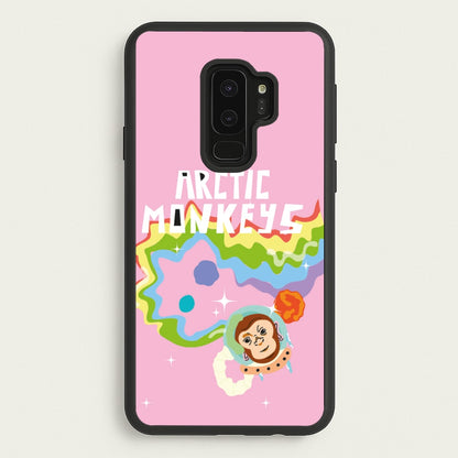 A Monkeys - Pink  - Arctic Monkeys Phone Case for Galaxy S9 Plus