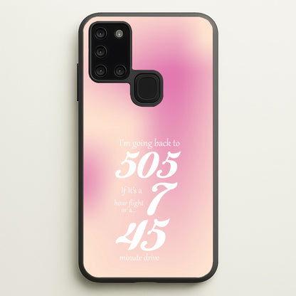 I'm Going Back To 505 - Arctic Monkeys  - Arctic Monkeys Phone Case for Galaxy A21s