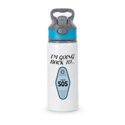 I'm Going Back To 505 Keyring Active Water Bottle - Blue