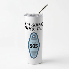 I'm Going Back To 505 Keyring Skinny Tumbler