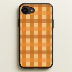 Orange Plaid Pattern- Autumn  - Autumn Phone Case for iPhone 16e