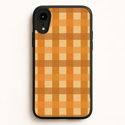 Orange Plaid Pattern- Autumn  - Autumn Phone Case for iPhone XR