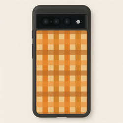 Orange Plaid Pattern- Autumn  - Autumn Phone Case for Google Pixel 7 Pro