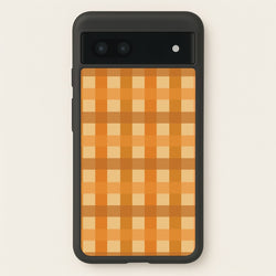 Orange Plaid Pattern- Autumn  - Autumn Phone Case for Google Pixel 7a