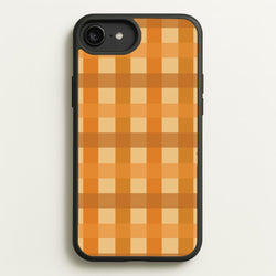 Orange Plaid Pattern- Autumn  - Autumn Phone Case for iPhone 6 Plus / 7 Plus / 8 Plus