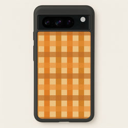 Orange Plaid Pattern- Autumn  - Autumn Phone Case for Google Pixel 8 Pro