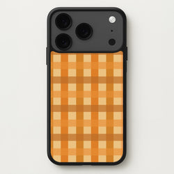 Orange Plaid Pattern- Autumn Phone Case for iPhone 17 Pro