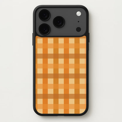Orange Plaid Pattern- Autumn Phone Case for iPhone 17 Pro