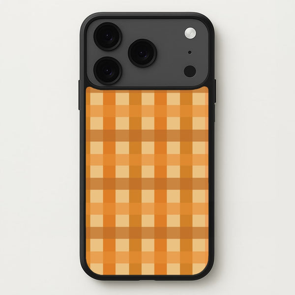 Orange Plaid Pattern- Autumn Phone Case for iPhone 17 Pro