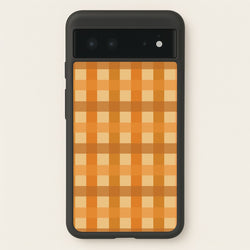 Orange Plaid Pattern- Autumn  - Autumn Phone Case for Google Pixel 6