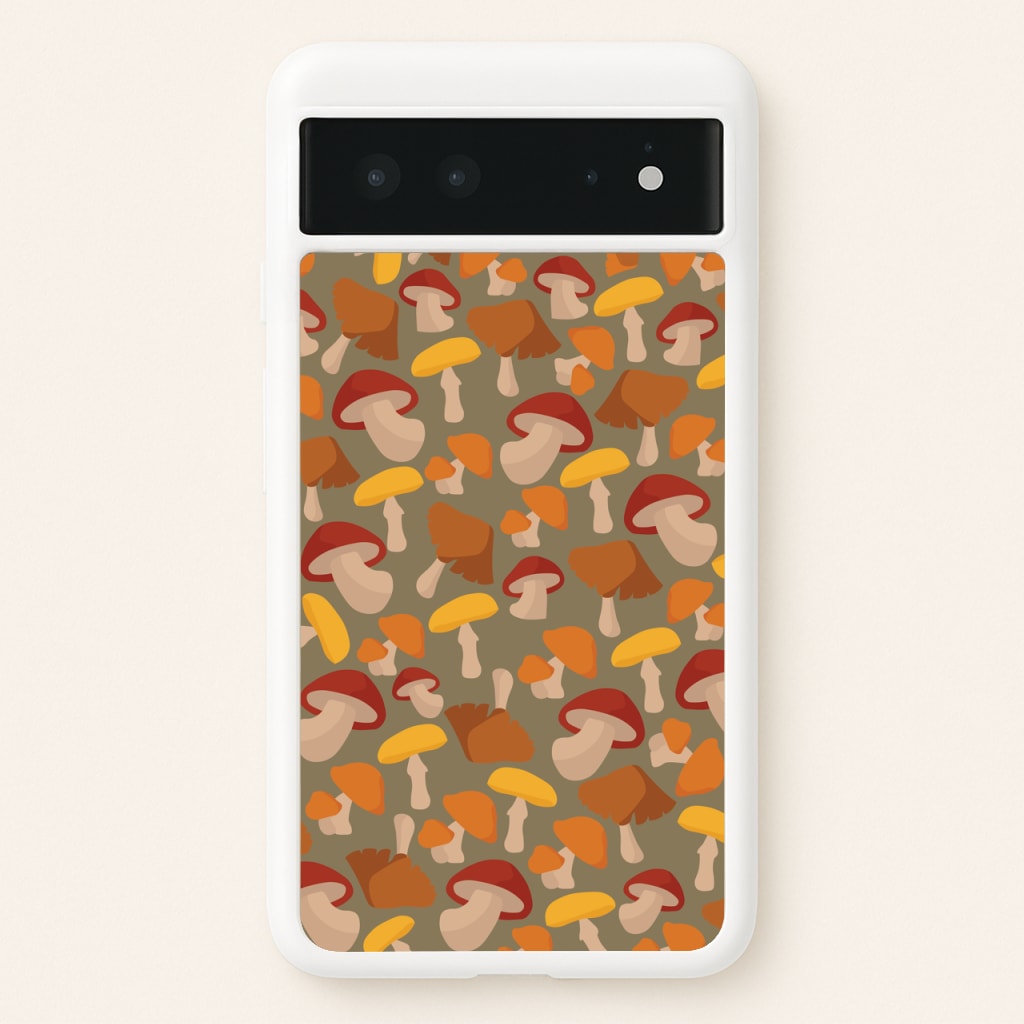 Mushroom Pattern - Autumn   - Autumn Phone Case for Google Pixel 6