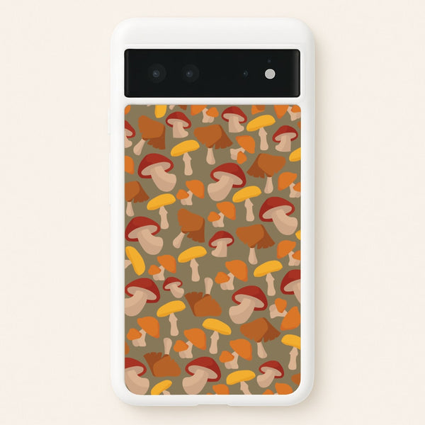 Mushroom Pattern - Autumn   - Autumn Phone Case for Google Pixel 6