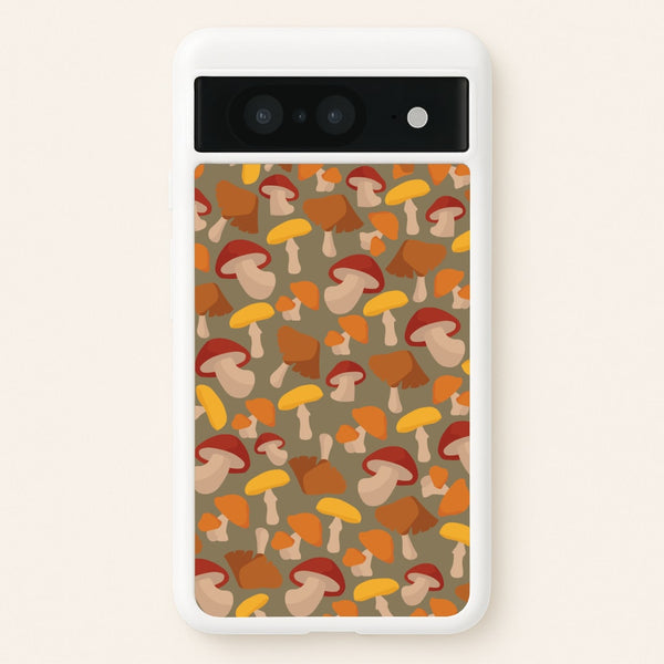 Mushroom Pattern - Autumn   - Autumn Phone Case for Google Pixel 8