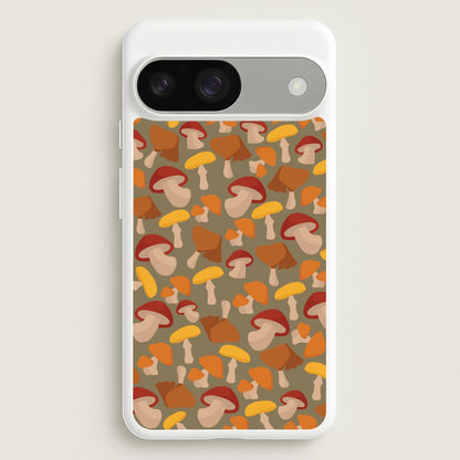 Mushroom Pattern - Autumn   - Autumn Phone Case for Google Pixel 9 / 9 Pro