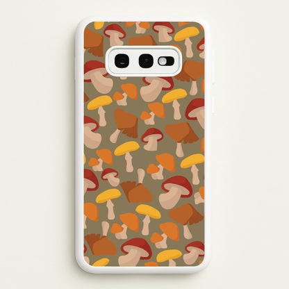 Mushroom Pattern - Autumn   - Autumn Phone Case for Galaxy S10e