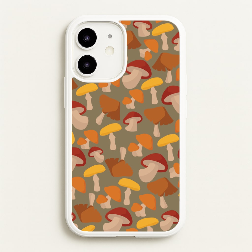 Mushroom Pattern - Autumn   - Autumn Phone Case for iPhone 12 Mini