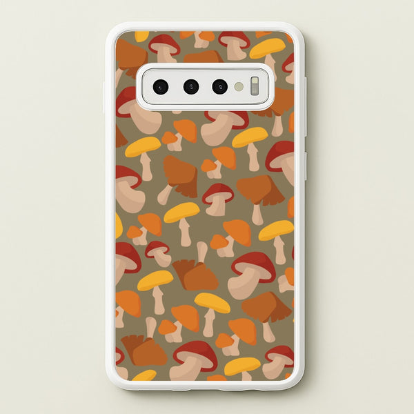 Mushroom Pattern - Autumn   - Autumn Phone Case for Galaxy S10 Plus
