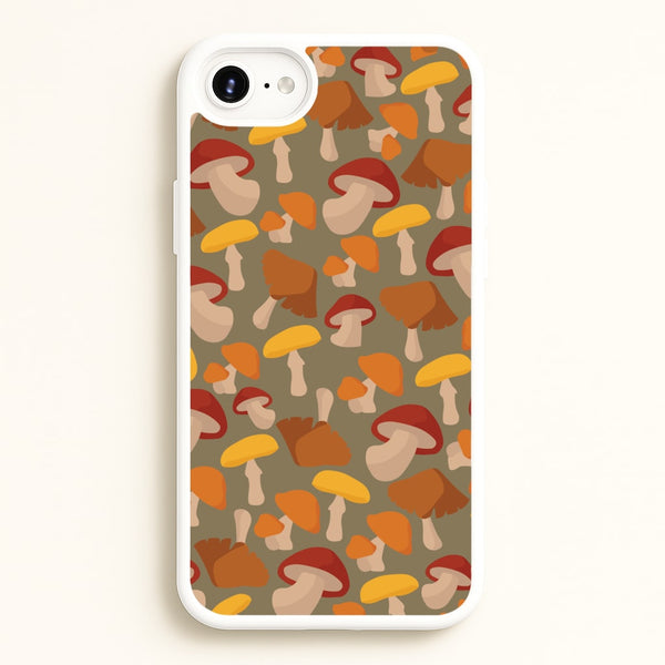 Mushroom Pattern - Autumn   - Autumn Phone Case for iPhone 6 / 7 / 8 / SE