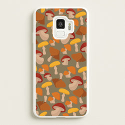 Mushroom Pattern - Autumn   - Autumn Phone Case for Galaxy S9