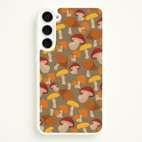 Mushroom Pattern - Autumn   - Autumn Phone Case for Galaxy S23