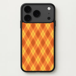 Orange Argyle Pattern Phone Case for iPhone 17 Pro