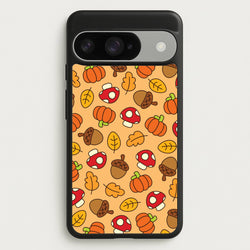 Cartoon Autumn Icons Pattern Phone Case for Google Pixel 10 / 10 Pro