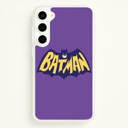 Bat Superhero Purple Logo  - Batman Phone Case for Galaxy S23