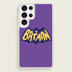 Bat Superhero Purple Logo  - Batman Phone Case for Galaxy S22 Ultra