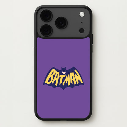Bat Superhero Purple Logo Phone Case for iPhone 17 Pro Max