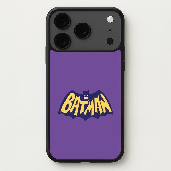 Bat Superhero Purple Logo Phone Case for iPhone 17 Pro Max