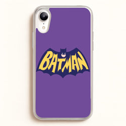 Bat Superhero Purple Logo  - Batman Phone Case for iPhone XR