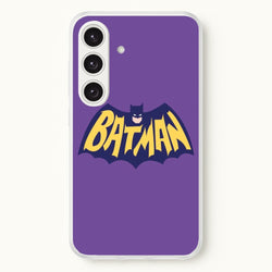 Bat Superhero Purple Logo  - Batman Phone Case for Galaxy S24FE