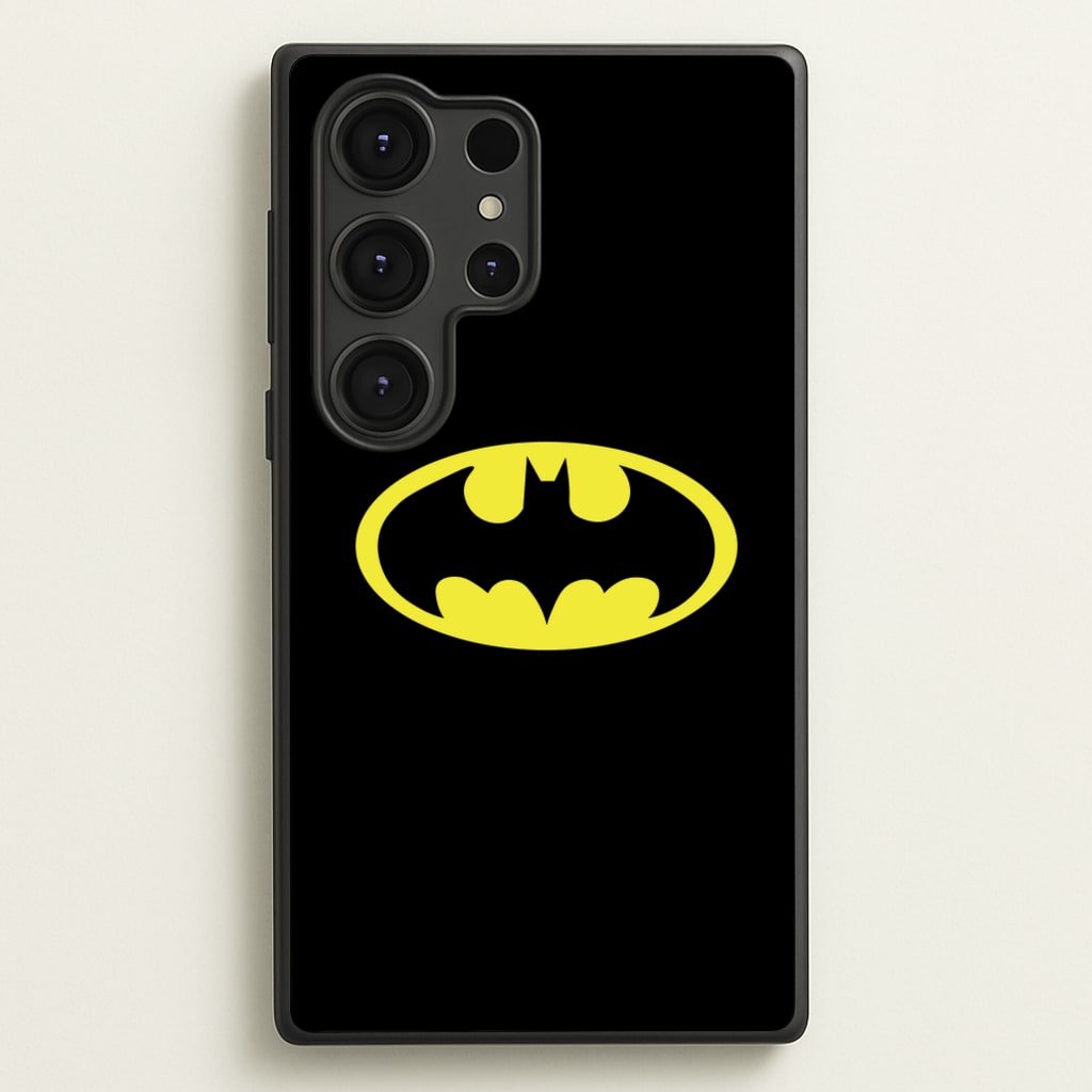 Black Bat Superhero Logo  - Batman Phone Case for Galaxy S25 Ultra