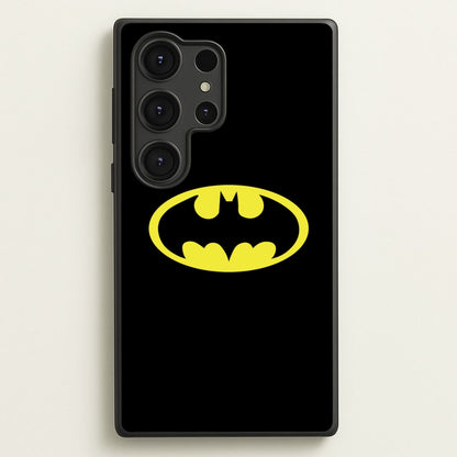 Black Bat Superhero Logo  - Batman Phone Case for Galaxy S25 Ultra
