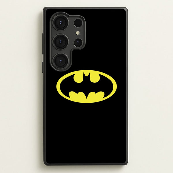 Black Bat Superhero Logo  - Batman Phone Case for Galaxy S25 Ultra
