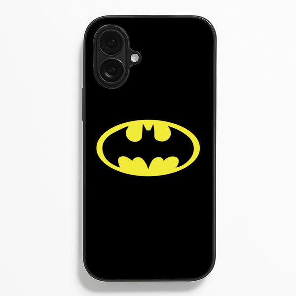 Black Bat Superhero Logo  - Batman Phone Case for iPhone 16 Plus