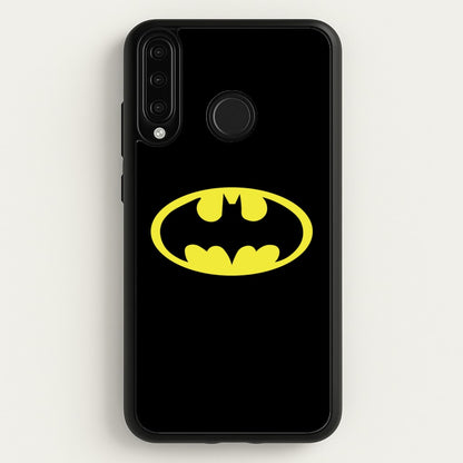Black Bat Superhero Logo  - Batman Phone Case for Huawei P30 Lite