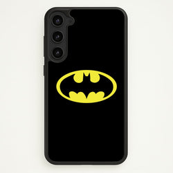 Black Bat Superhero Logo  - Batman Phone Case for Galaxy S23