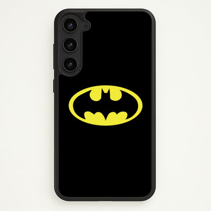 Black Bat Superhero Logo  - Batman Phone Case for Galaxy S23