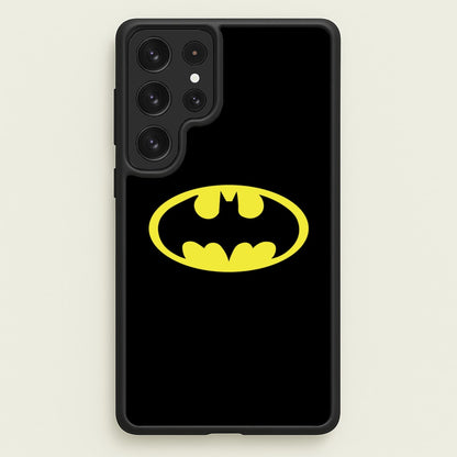 Black Bat Superhero Logo  - Batman Phone Case for Galaxy S23 Ultra
