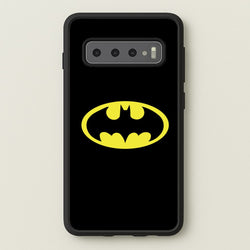 Black Bat Superhero Logo  - Batman Phone Case for Galaxy S10 Plus