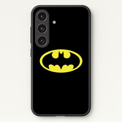 Black Bat Superhero Logo  - Batman Phone Case for Galaxy S24