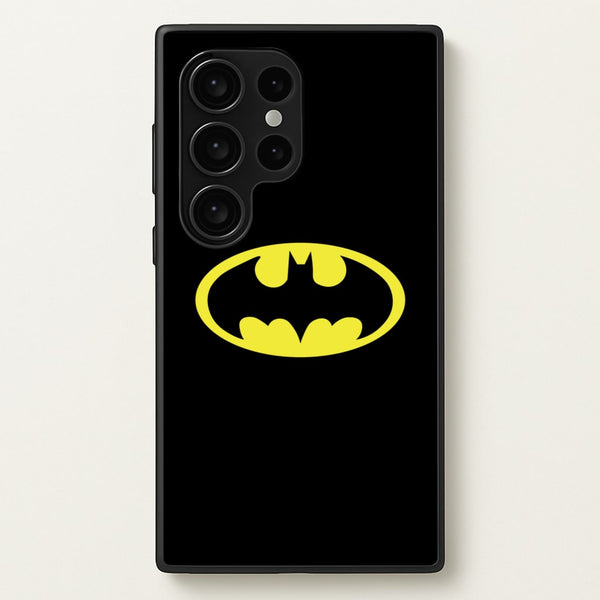 Black Bat Superhero Logo  - Batman Phone Case for Galaxy S24 Ultra