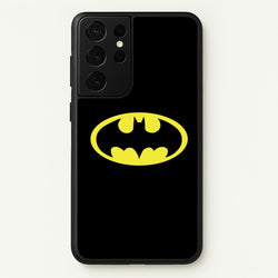Black Bat Superhero Logo  - Batman Phone Case for Galaxy S21 Ultra