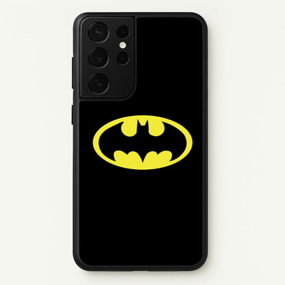 Black Bat Superhero Logo  - Batman Phone Case for Galaxy S21 Ultra
