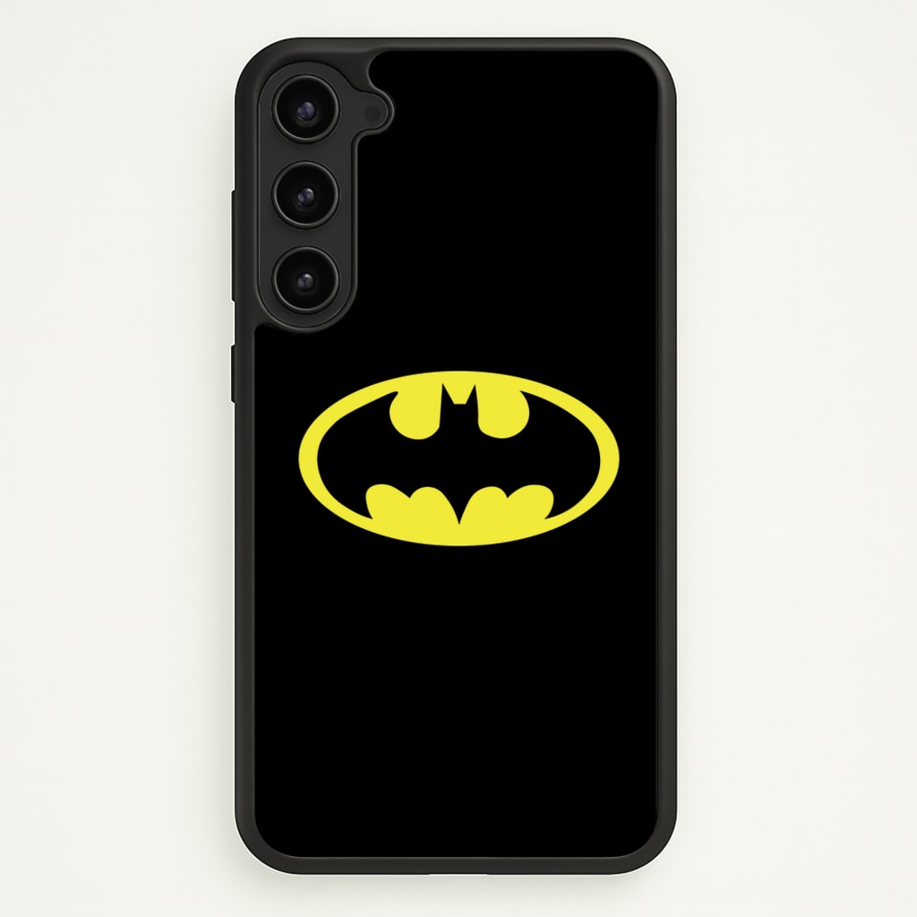 Black Bat Superhero Logo  - Batman Phone Case for Galaxy S23 Plus