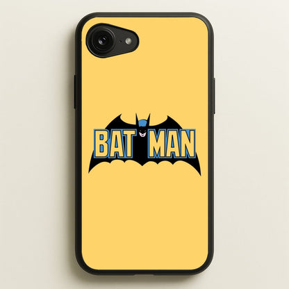Yellow Bat Superhero Logo  - Batman Phone Case for iPhone 16e